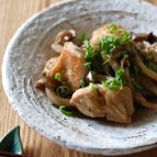 冷めてもやわらか！鶏ときのこの生姜照り焼き