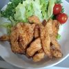 ゆみの作ってみた!投稿(ゆずポン鶏むねスティックのたっぷり七味♡詳し〜い鶏胸の切り方)