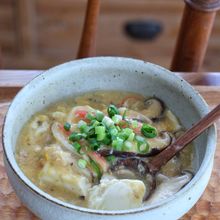 食べるまで5分！冷え防止！【醤油麹豆腐あんかけ】