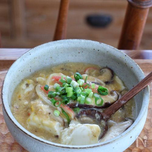 食べるまで5分!冷え防止!【醤油麹豆腐あんかけ】