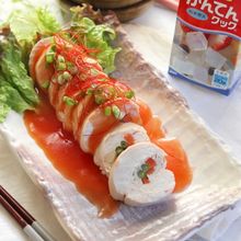 正月太り解消！鶏むね肉ハムの甘酢あんかけ♪