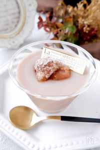 レンジで簡単♪マロンミルクプリン《生クリーム不使用》