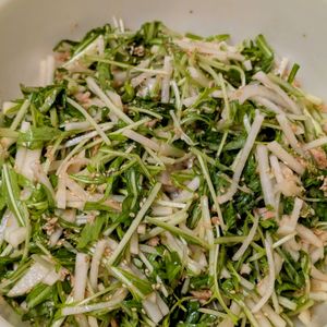 ゆかの作ってみた!投稿(やみつき!居酒屋風♪『大根と水菜のシャキシャキサラダ』)