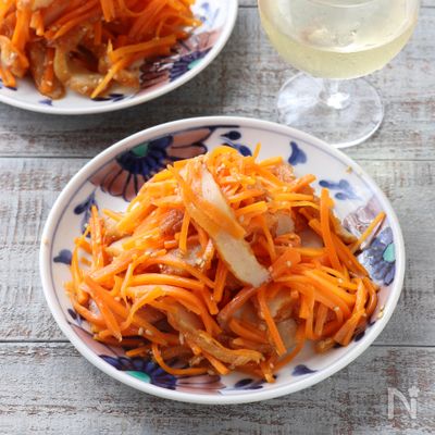 【にんじんとさつま揚げのナムル】☆電子レンジで簡単♪