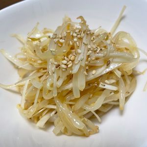 momoの作ってみた!投稿(白髪ネギともやしのピリ辛ナムル)