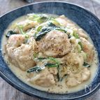 ［チキンとほうれん草の柚子こしょうクリーム煮］生クリーム不要