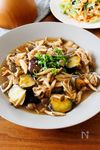 『豚肉と秋なすときのこの中華あんかけ』丼も美味しい秋おかず♡