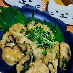 ヴェルの作ってみた!投稿(【鶏ささみと大葉の塩だれレモン】さっぱりやわらか〜♡)