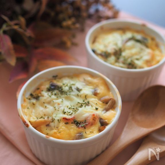 キッシュより簡単！ココットできのこのアパレイユ