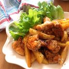 子供も喜ぶ・超超オススメ簡単♡鶏もも肉とじゃがいもの中華炒め