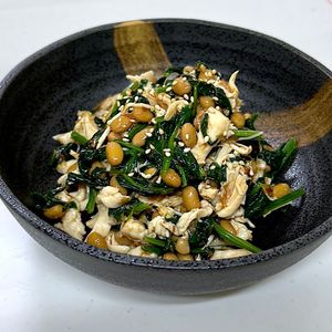 すずめちゅんたろうの作ってみた!投稿(【ささみとほうれん草のおかかポン酢納豆】鉄分たっぷり副菜♡)