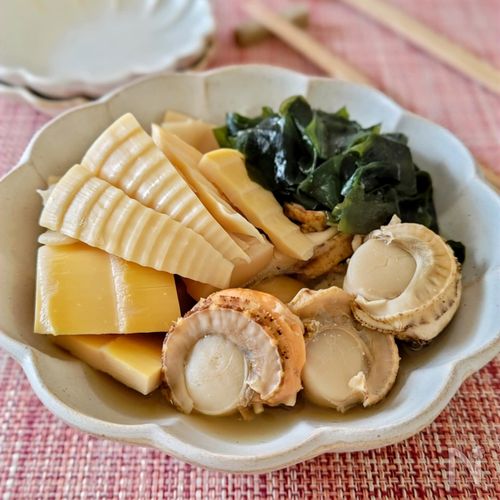 10分で完成!【ホタテ入り若竹煮】白だしで簡単♪味決まる!