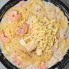 海老と蓮根のチーズクリームパスタ│ワンパン＆生クリームなしの工程4