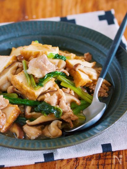 超簡単♪栄養満点♪『豚こまと厚揚げの上海風♡具沢山あんかけ』
