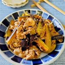 【豚肉とナスのさっぱり炒め】豚肉とお酢でダイエットしよう！