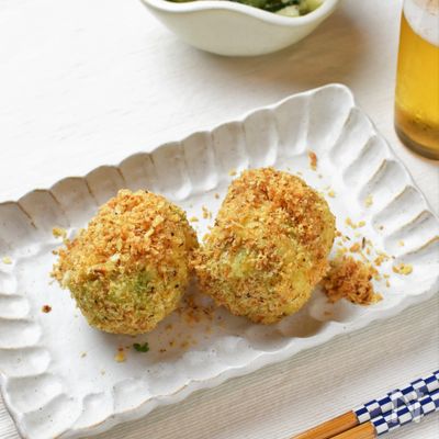 時短簡単！揚げないコロッケ【ツナ＆アボカド】レンチンポテトで