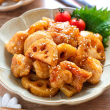 【鶏とれんこんの甘酢炒め】食材２つの満足おかず♪ご飯が進む！