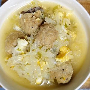 猫の作ってみた!投稿(【キャベツとチキンの和風とろたまスープ】旨み濃縮！満足スープ)