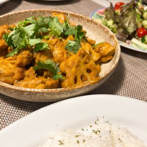 Mikomikoの作ってみた!投稿(【鶏肉と蓮根のタンドリー炒め】たっぷりソースでごはんが進む♪)