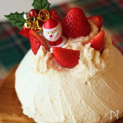 失敗しにくい!ボウルでつくる【いちごのドームケーキ】