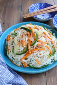 ツナと野菜のそうめんチャンプルー