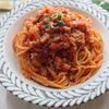 ワンパン15分♪別茹で不要!ミートソースパスタ