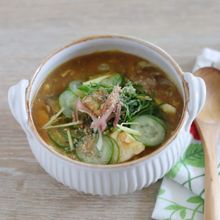 カレー冷や汁〜さば缶で大満足!おかず級の食べごたえ〜
