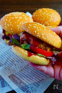 手作り【ハンバーガー】自然とみんなが笑顔に！