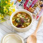 豆とパスタの具沢山スープ