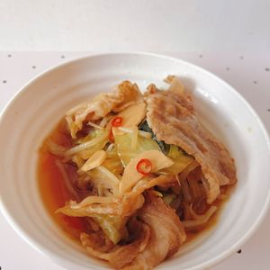 あーちゃん·͜· ♡の作ってみた!投稿(野菜たっぷり！豚バラのモツ鍋風おかずスープ)