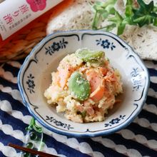 『煎り酒で時短♡』塩鮭と空豆の和風ポテトサラダ