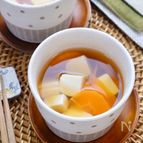 優しいおいしさ♪『豆腐と人参のお吸い物』