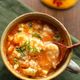 レンジで簡単！チーズ入りシーフードのトマトスープごはん