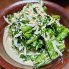 【菜の花とクレソンと新タマネギのレムラード】マヨ和えのこと。