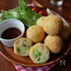 枝豆とハムのチーズコロッケ
