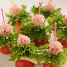 野菜とハムのピンチョス♪