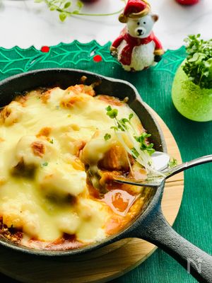 白菜だけロールのチーズ焼き