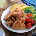 簡単節約☆鶏むね肉の揚げないコンソメ唐揚げ。