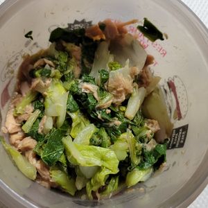 miyucyannの作ってみた!投稿(やるき1%でツナと白菜の無水うめぇヤツ)