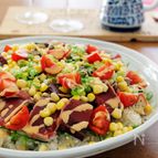 カツオのサラダちらしマヨポンソース