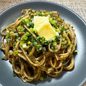 楽ラク手抜キッチン🐶🐾の作ってみた!投稿(【海苔とわさびのワンパンパスタ】磯の香りにわさびがピリリ)