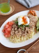 レンジで簡単！具沢山の冷やし担々麺風