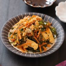 【冷凍おかず】ご飯が進む!お袋の味!切り昆布と油揚げ炒め