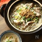 【ゴマみそ春雨もやし鍋】コクうま濃厚な味わい！