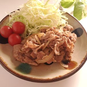とのちゃまの作ってみた!投稿(【豚しゃぶ肉で生姜焼き】ふんわりやわらかい、ダイエットレシピ)