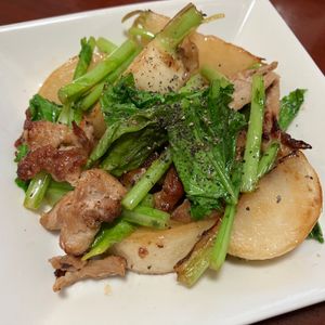 りんごの作ってみた!投稿(かぶってこんなに美味しいの？！【こんがり豚肉とかぶの塩炒め】)