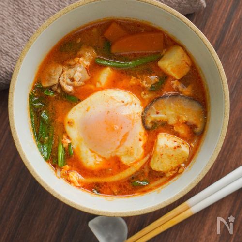 豚肉の純豆腐風チゲスープ