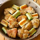 ワンパン10分！【鶏肉と長ねぎの旨塩焼き鳥】胡麻油香る♩