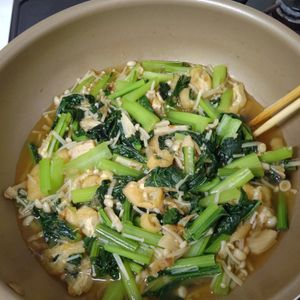 みふりーもの作ってみた!投稿(【小松菜と油揚げの炒め煮】じゅわ〜と染みる副菜♡作り置きにも)