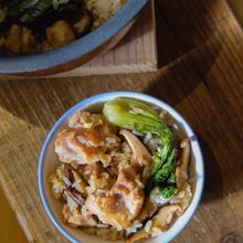 鶏肉と椎茸の中華風炊き込みご飯